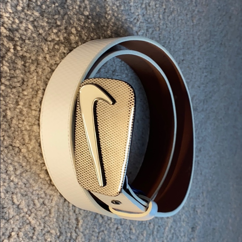 Men’s Nike Golf Belt “Genuine Leather”-White